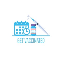 Vector illustration for getting vaccinated and book appointments for covid19 vaccination