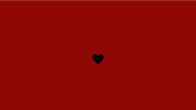 red background with black heart 

