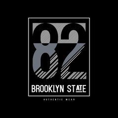 Vector illustration of letter graphics, brooklyn style, creative clothing, perfect for the design of t-shirts, shirts, hoodies, etc.