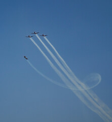 A Four Airplane Aerobatic Team