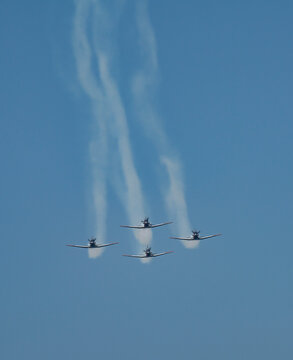 A Four Airplane Aerobatic Team