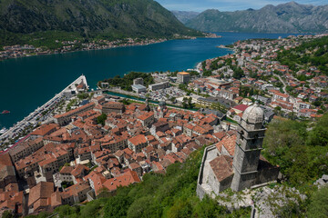 view of kotor bay and Kotor old Town
