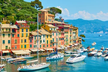 Fotobehang Portofino in Italy © Roman Sigaev
