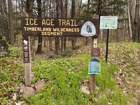 Ice Age Trail Sign Fo Timberland