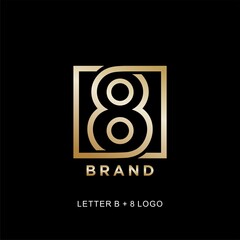 Letter B + 8 logo design concept for brand