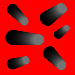 abstract, modern abstractionism, red background, squares, faces, ovals, color transition, gray,black