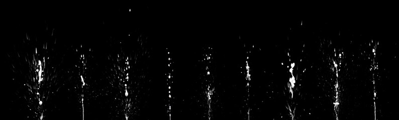 Splashing water on a black background