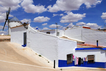 Blick auf Campo Criptana in der Mancha Kastillien