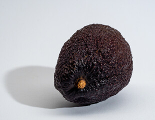 fresh avocado on white background