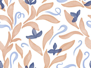 Fototapeta premium Seamless pattern with abstract elements. Texture for wallpaper, fabric, wrapping paper.