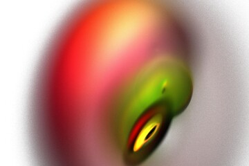 close up of a red and yellow lollipop