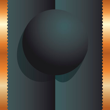 Kugel schwarz Zackenrand 2