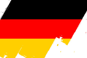 Flag of Germany, banner with grunge brush
