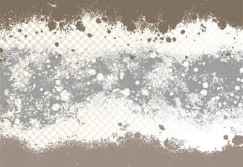 Mold, mildew, decay, stains, splashes, explosion. On an isolated background. Trail of grunge blots and splashes. Vector pattern of natural origin.