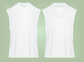 White hoodie top tank. vector illustration