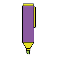 drawing marker, color isolated vector in flat style