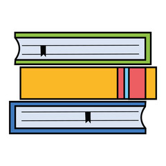 set of books, color isolated vector in flat style