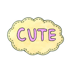 Hand draw label cute. Cute Lettering for kids