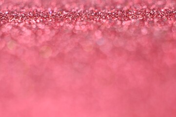 Abstract pink bokeh glitter on nature background