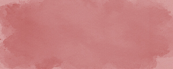 Red watercolor splash paint isolated on rough paper texture or grunge background design