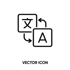 Translate vector icon . Modern, simple flat vector illustration for website or mobile app. Translation symbol, logo illustration. Pixel perfect vector graphics	