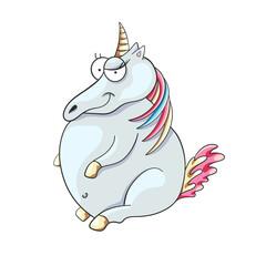 Magic unicorn. Children's tale. Magic art. Vector illustration