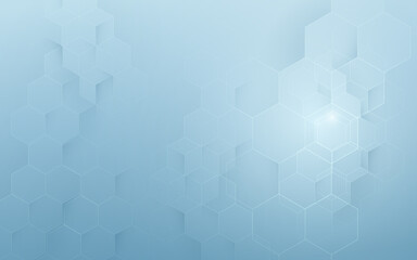 Fototapeta na wymiar Abstract blue geometric hexagon background. Technology digital hi tech with healthcare concept. Vector illustration