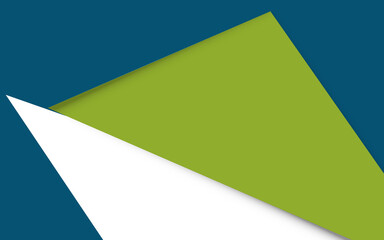 Abstract green, white and blue geometric color and simple shape background. Vector illustration