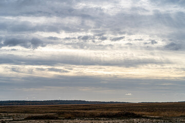 clouds over the field