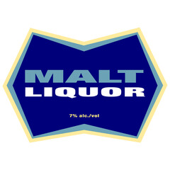 Malt Liquor Logo. Design emblems, premium quality. Vector stickers for drinks beer bottles and cans. Template place for text.