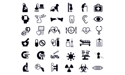 Healthcare and Medicine Icons vector design