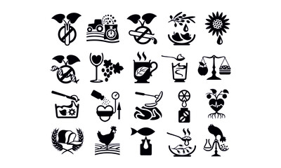 Healthy Eating Symbols vector design