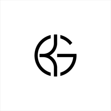 initial GK KG letter logo design vector