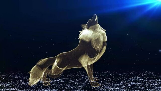 3d rendered animation cartoon wild wolf
