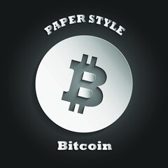 Paper style cryptocurrency logo