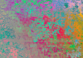 Abstract shapes of multiple colors. Abstract modern pop art background.