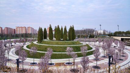 Fototapeta na wymiar park of Krasnodar. Galitskogo park 
