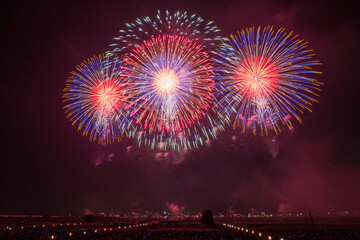 Obraz premium fireworks in the city