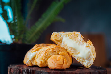 Food Bakery and Soft drink in public coffee shop at Champasak, Laos