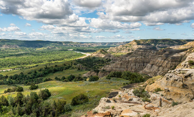 Along the Caprock Coulee Nature Trail in the Theodore Roosevelt National Park - North Unit on the Little Missouri River - North Dakota Badlands