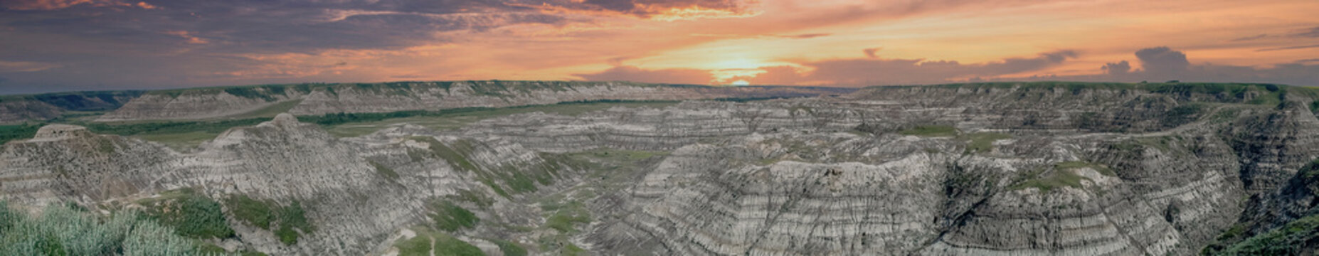 Panorama picture from the mountains in calgary in canda