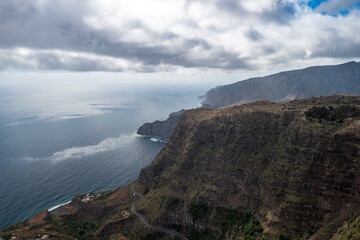 Atlantic Ocean Aerial View La Gomera Canary Island, Spain.