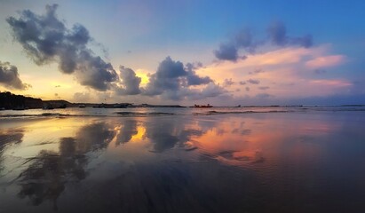 Sunset on the beach, Pipa beach 