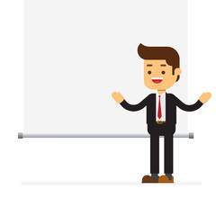 Business man is participant of seminar