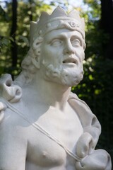 Fototapeta premium Bust of King Midas. Sculpture of the Summer Garden in St. Petersburg.