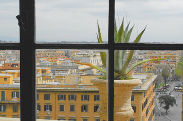 view of Rome from the window