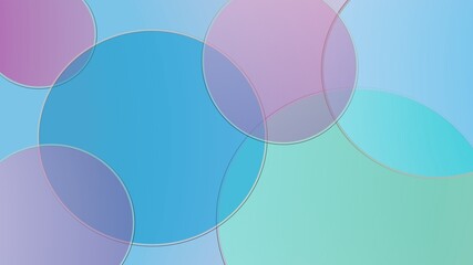 Soft abstract flowing circles background. Dimension 16:9.