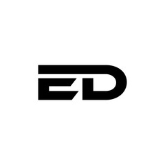 ED initial Creative connected elegant. letter logo design template