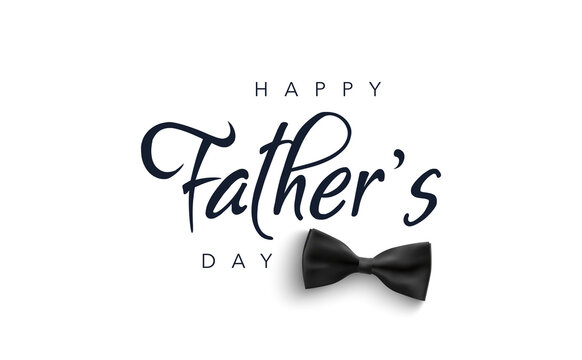 Father's Day greeting card with bow tie. Vector illustration background for sale, promotion, shopping, web, social media.