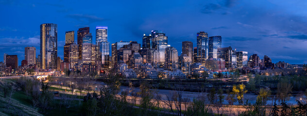 Fototapeta na wymiar Calgary skyline panoramic